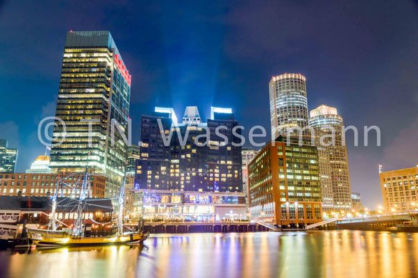 Boston skyline, view from Harborwalk