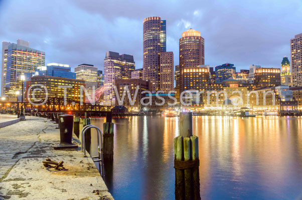 Boston skyline, view from Harborwalk