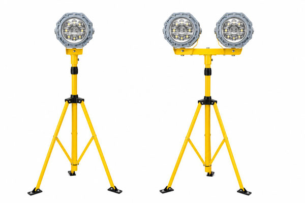 BIBER-GF EX-Schutz LED-Arbeitsstrahler 30 bis 60 W auf Stativ als SOLO- und DUO-Ausführung