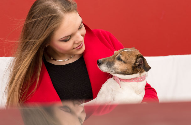 Portraitbild mit Hund von weiblicher Kundin aus Erlangen - Photograph Erlangen