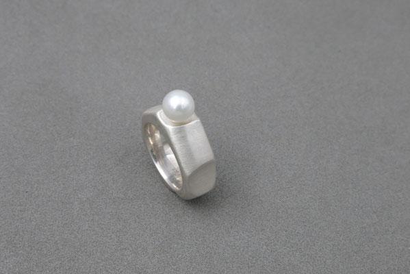 Ring Silber Perle