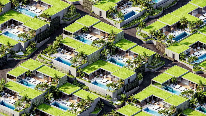 Virgin Beach Bali villas with private infinity pool