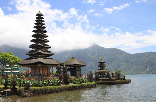 Pura Ulun Danu Beratan, the iconic lake temple in Bedugul.