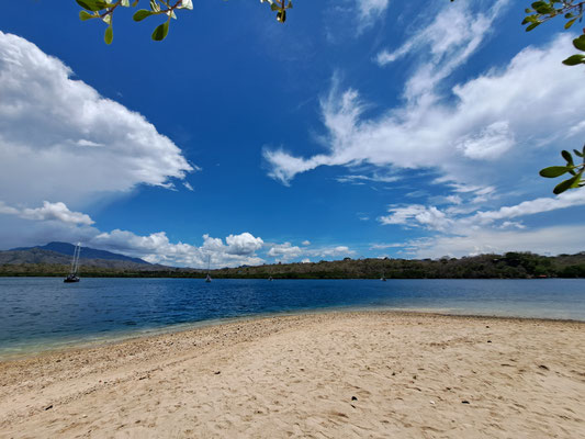 The white sands and clear blue waters of Menjangan’s untouched coast.