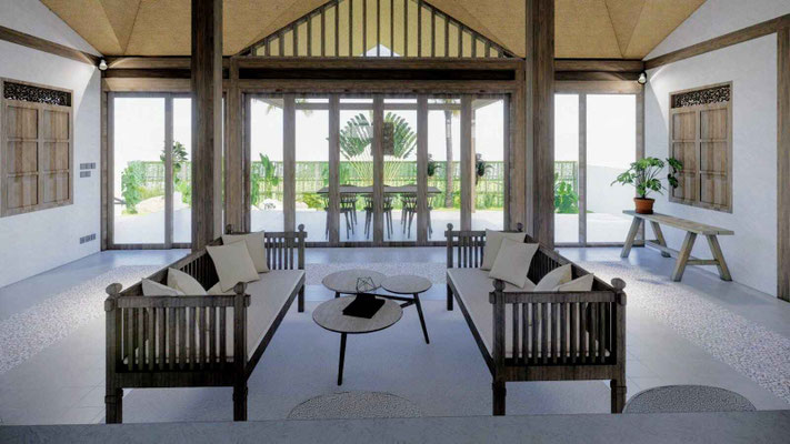 Penestanan villa for sale with semi-open bathroom