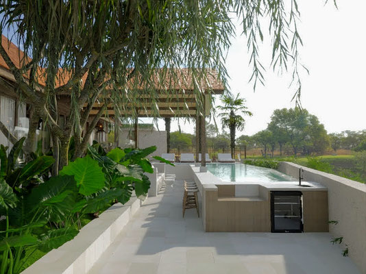 Barbecue & bar area perfect for entertaining guests