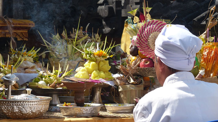 Priest preparing for a sacred ceremony.