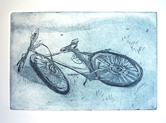 Fahrrad _ Strichätzung / Aquatinta | Platte 11x16cm, 2003