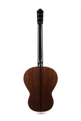  vue de dos de la guitare "LA LENVERS" concue par le luthier Hervé Lahoun-H441guitare visible à l'atelier et disponible à la vente