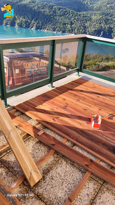 Terrasse balcon bois traité 