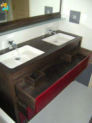 Salle de bain moderne samoens deux vasques