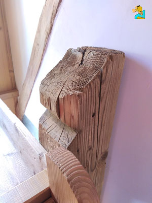 Lit en hauteur sur Morillon samoens verchaix en vieux bois