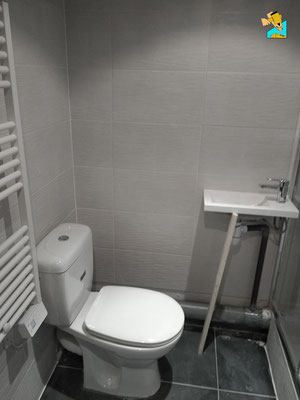 transformation d'un WC en salle d'eau samoens vallée du giffre