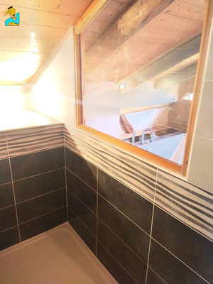 Salle d'eau et salle de bain sur morillon verchaix samoens concept bois 