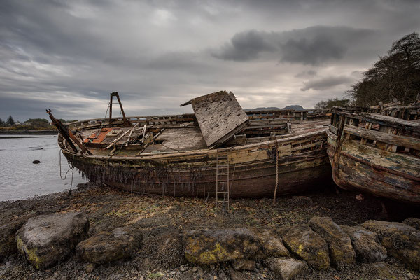 Boote in Salem, Mull