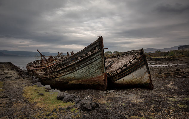 Boote in Salem, Mull