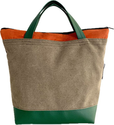 Sacados Light Toile marron Skaï vert Alcant orange  Inter orange