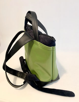 Sacados Light Skaï vert brillant Skaï noir Alcant noir inter vert anis