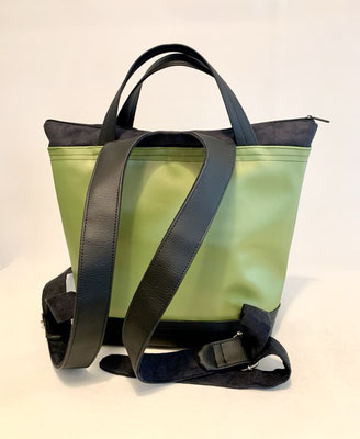 Sacados Light Skaï vert brillant Skaï noir Alcant noir inter vert anis