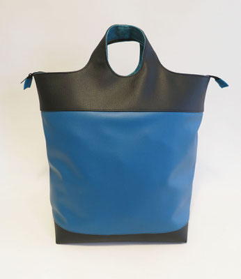 Sacados GM skaï bleu et noir