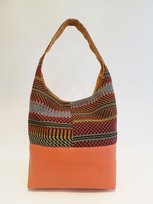 Sac Seau Tissu Ethnique Orange Skai Orange