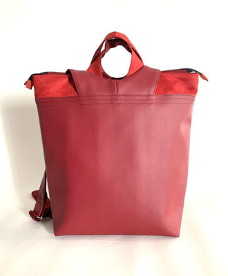 Sacados Grand Modèle Skaï rouge foncé Alcant rouge foncé inter rouille