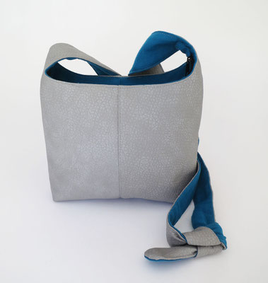 Bandoulière PM Skaï Gris clair