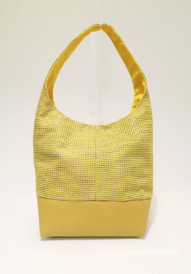 Petit Sac Seau Tissu Jaune