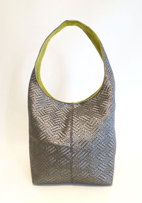 Sac Seau Skaï tressé gris beige