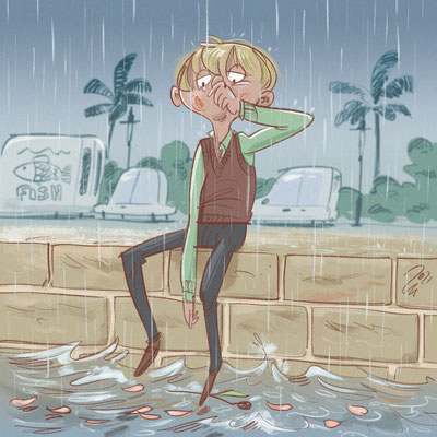 Illustration Kinderbuch "Liebeskummer" – Illustration childrensbook 'Love Sickness'