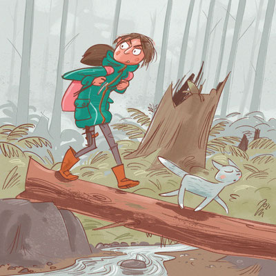 Illustration Kinderbuch "Waldmädchen" – Illustration childrensbook 'A Walk Through The Forest'