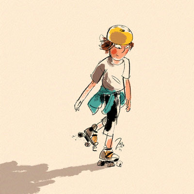 Illustration Kinderbuch "Rollerblades" – Illustration childrensbook 'Rollerblades'