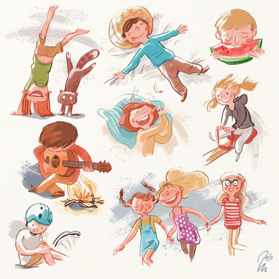 Illustration Kinderbuch / Bilderbuch "Kinder" – Illustration picture book 'Children'