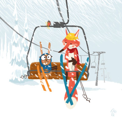 Illustration Kinderbuch / Bilderbuch "Winter-Abenteuer" – Illustration picture book 'Winter Adventure'