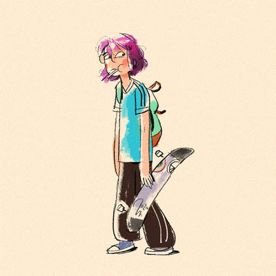 Illustration Kinderbuch "Skatergirl" – Illustration childrensbook 'Skatergirl'