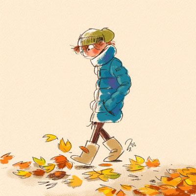 Illustration Kinderbuch "Herbstlaub" – Illustration childrensbook 'Autumn Leaves'
