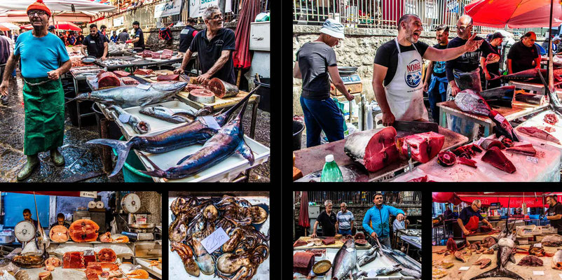 Fischmarkt La Pescheria in Catania  - Reisebildband Sizilien