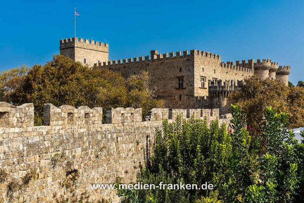 Burgmauer bei Grossmeisterpalast, Reisebildband Rhodos
