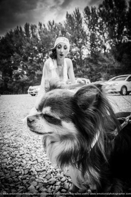 SPOSA CON CANE A ROMA MATRIMONIO