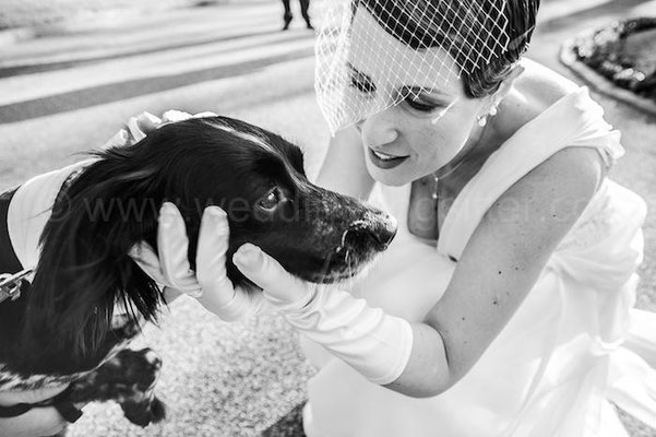 Sposa con il cane al matrimonio wedding dog sitter roma napoli toscana genova tenuta sant' eusebio