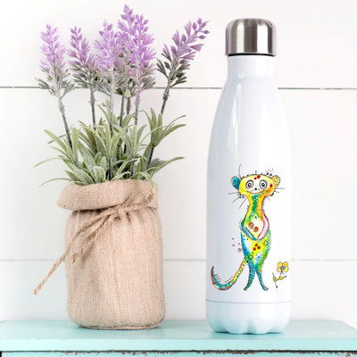 personalisierte Geschenkidee: Trinkflasche mit Wunschnamen zum Warm- und Kalthalten von UKo-Art
