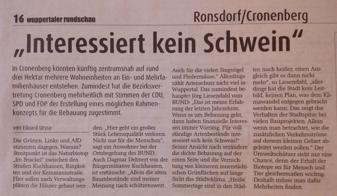 Wuppertaler Rundschau 29.07.2015