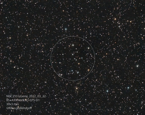 NGC2331 mit BorenSimon 8"f3.6, ATIK460EXc+LPS-D1