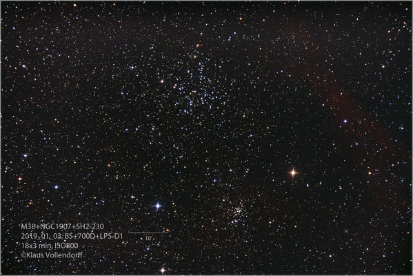M38+NGC1907+Sh 2-230 mit BorenSimon 8"f3.6, 700D+LPS-D1