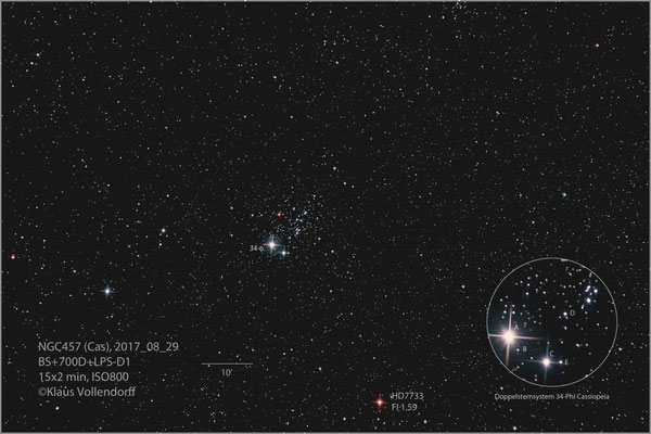 NGC457 mit BorenSimon 8"f3.6, 700D (mod)+LPS-D1