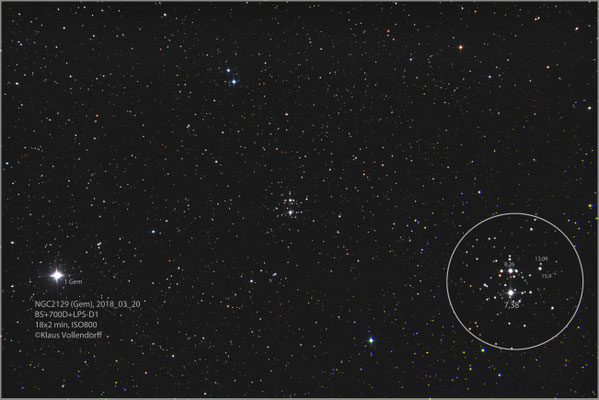 NGC2129 mit BorenSimon 8"f3.6, 700D (mod)+LPS-D1
