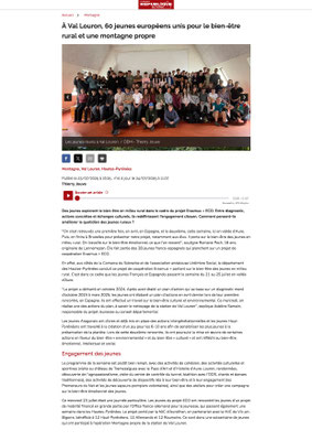 25-07 À Val Louron, 60 jeunes européens unis pour le bien-être rural et une montagne propre - nrpyrenees.fr