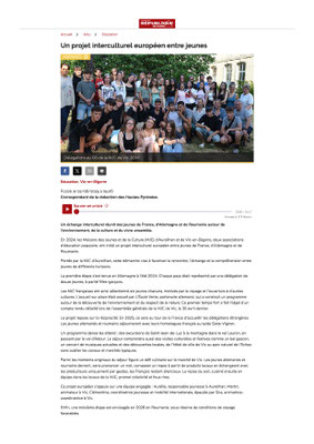 25-08 Un projet interculturel européen entre jeunes - nrpyrenees.fr