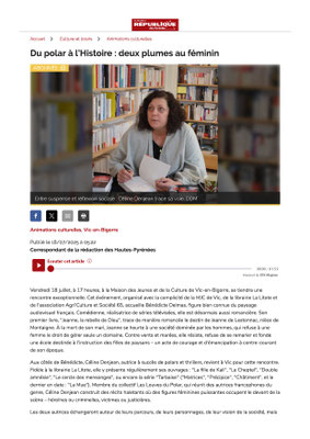 25-07 Du polar à l’Histoire _ deux plumes au féminin - nrpyrenees.fr