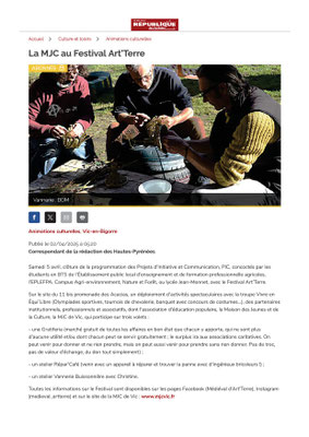 25-04 La MJC au Festival Art’Terre - nrpyrenees.fr